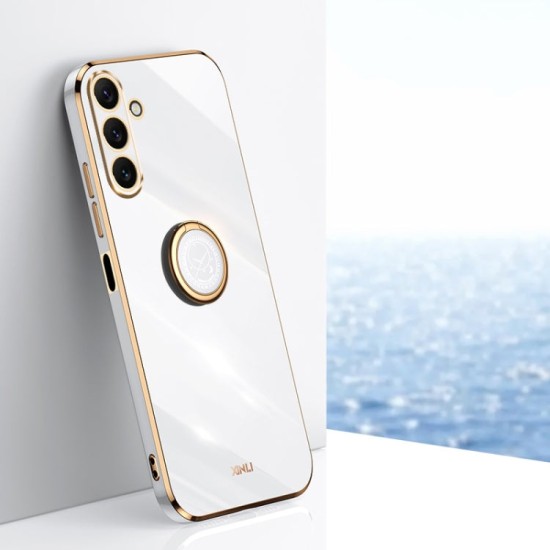 Samsung Galaxy A24 dėklas nugarėlė silikoninis Xinli su žiedu, baltas