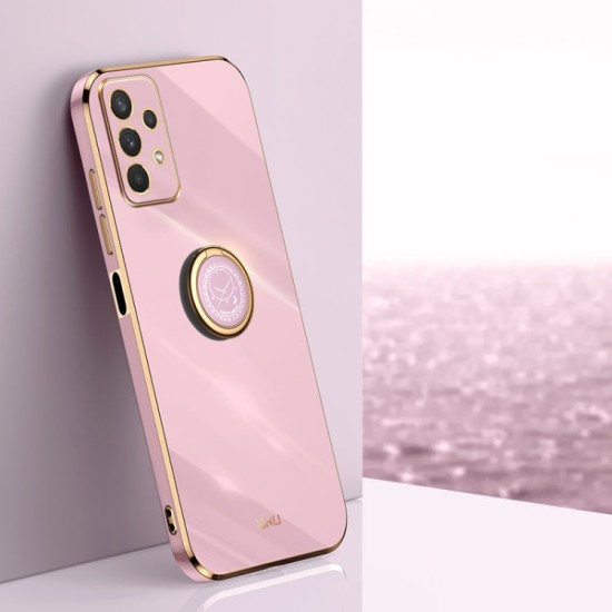 Samsung Galaxy A32 5G dėklas nugarėlė silikoninis Xinli su žiedu, rausvas