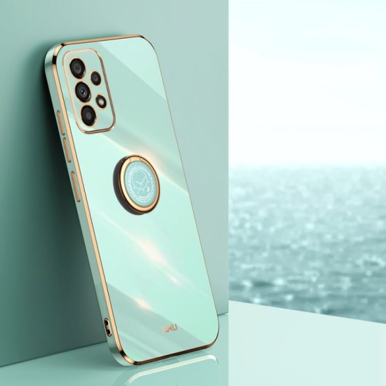 Samsung Galaxy A33 5G dėklas nugarėlė silikoninis Xinli su žiedu, žalsvas