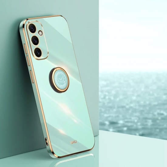 Samsung Galaxy A34 5G dėklas nugarėlė silikoninis Xinli su žiedu, žalsvas