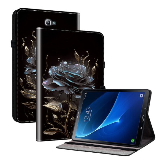 Samsung Galaxy Tab A 10.1 2016 dėklas knygutė su piešiniu(Black Rose) Samsung Galaxy Tab A 10.1 2016 dėklas knygutė su piešiniu(Black Rose)