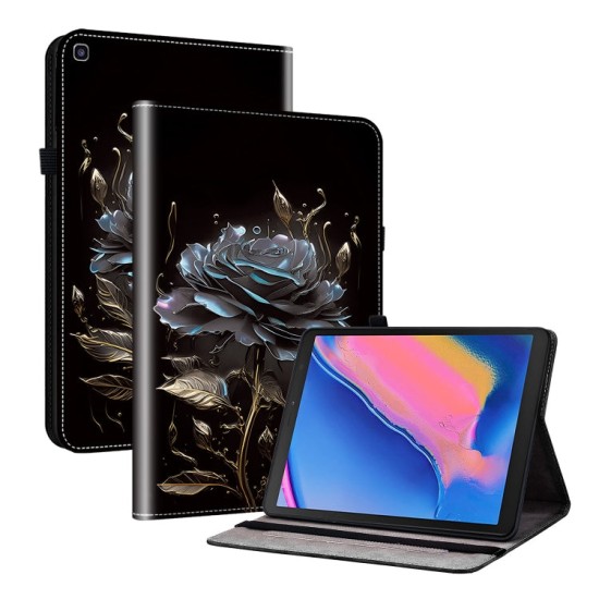 Samsung Galaxy Tab A 8.0 2019 dėklas knygutė su piešiniu(Black Rose) Samsung Galaxy Tab A 8.0 2019 dėklas knygutė su piešiniu(Black Rose)