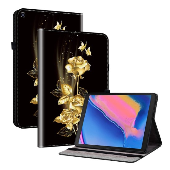 Samsung Galaxy Tab A 8.0 2019 dėklas knygutė su piešiniu(Gold Butterfly Rose) Samsung Galaxy Tab A 8.0 2019 dėklas knygutė su piešiniu(Gold Butterfly Rose)