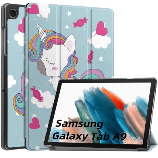 Samsung Galaxy Tab A9 dėklas knygutė su piešiniu(Unicorn) Samsung Galaxy Tab A9 dėklas knygutė su piešiniu(Unicorn)