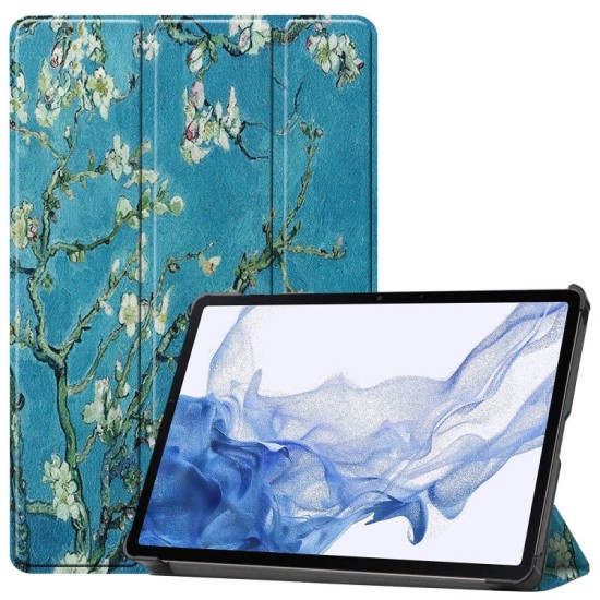 Samsung Galaxy Tab S9 dėklas knygutė su piešiniu(Apricot) Samsung Galaxy Tab S9 dėklas knygutė su piešiniu(Apricot)