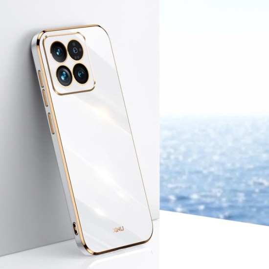Xiaomi 14 Pro dėklas nugarėlė silikoninis Xinli, baltas Xiaomi 14 Pro dėklas nugarėlė silikoninis Xinli, baltas