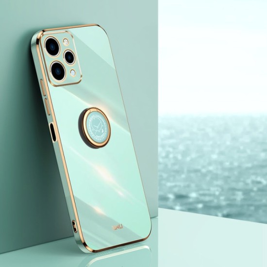 Xiaomi Redmi 12 dėklas nugarėlė silikoninis Xinli su žiedu, žalsvas Xiaomi Redmi 12 dėklas nugarėlė silikoninis Xinli su žiedu, žalsvas