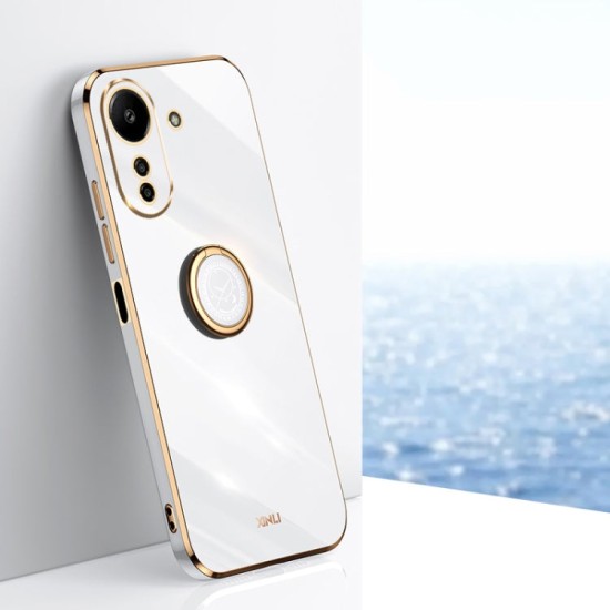 Xiaomi Redmi 13C 4G / Poco C65 dėklas nugarėlė silikoninis Xinli su žiedu, baltas Xiaomi Redmi 13C 4G / Poco C65 dėklas nugarėlė silikoninis Xinli su žiedu, baltas